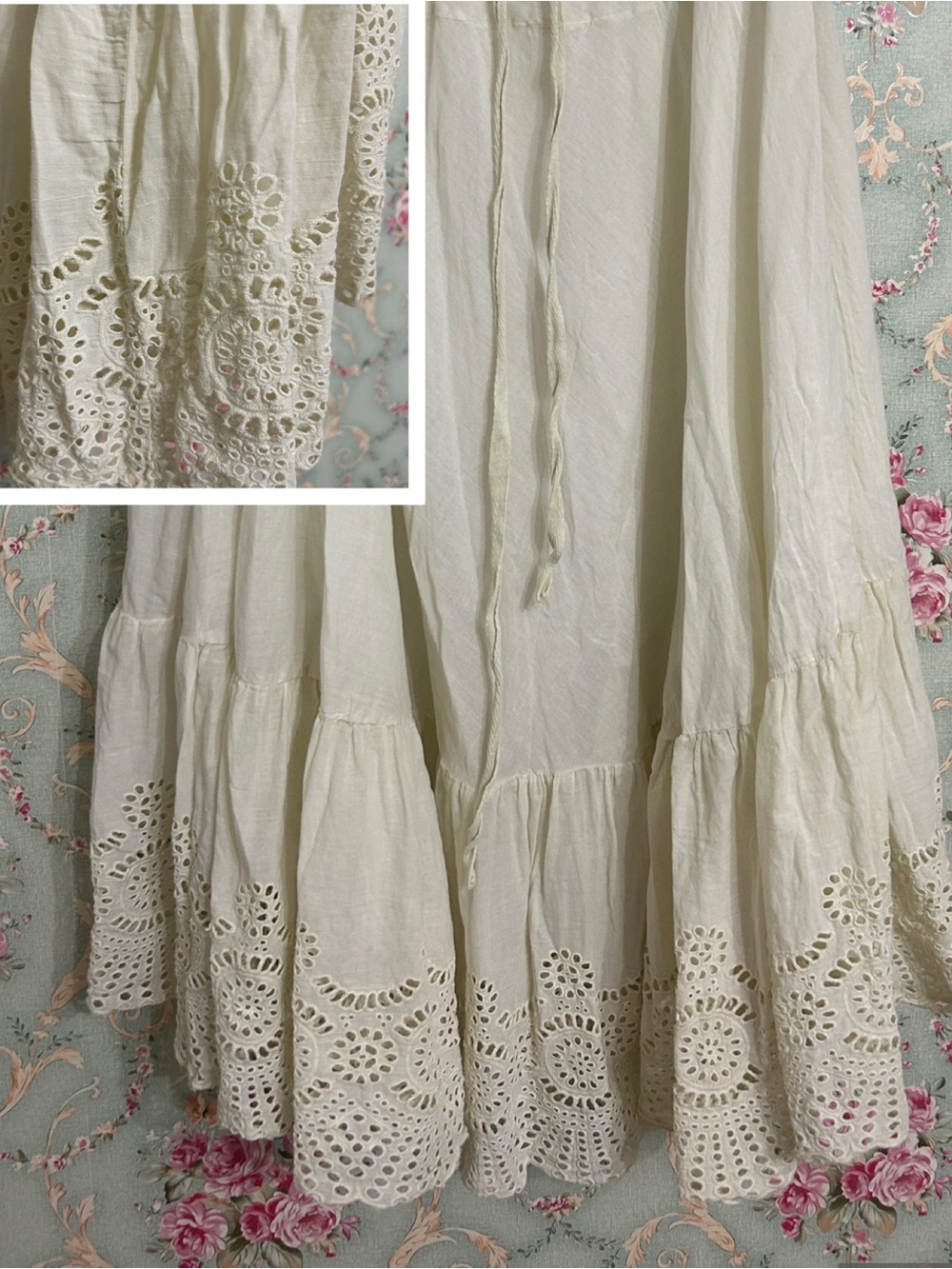 VINTAGE 100% cotton Magnolia Pearl Flawless Moonlight Skirt up to 42 waist O/S
